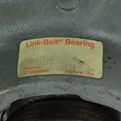 Link Belt F-U316 4-Bolt Flange-Mount Ball Bearing 1" Bore
