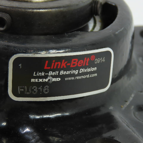 Link Belt FU316 4-Bolt Flange-Mount Ball Bearing 1" Bore
