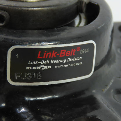 Link Belt FU316 4-Bolt Flange-Mount Ball Bearing 1" Bore