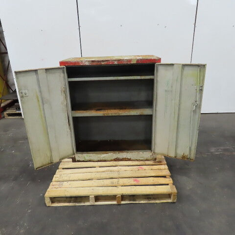 36" x 18" x 42" Steel 30 Gallon Liquid Storage Shop Garage Cabinet 2 Shelf