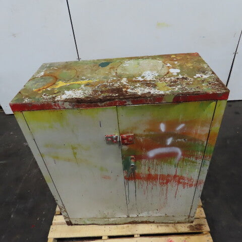 36" x 18" x 42" Steel 30 Gallon Liquid Storage Shop Garage Cabinet 2 Shelf
