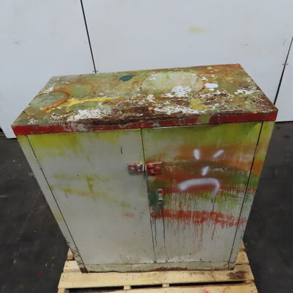 36" x 18" x 42" Steel 30 Gallon Liquid Storage Shop Garage Cabinet 2 Shelf