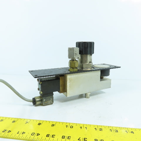H. Lüdi + Co AG 198450 Nitrogen N2 Regulator W/ Gauge & Solenoid Burkert 136581H