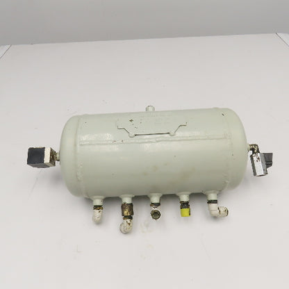 Bomeca 6 Liter 8 Port Compressed Air Receiver Manifold Tank W/ Pressure Switch