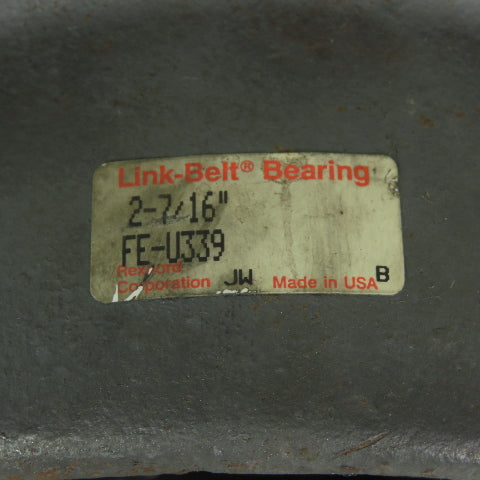 Link Belt FE-U339 4-Bolt Flange-Mount Ball Bearing 2-7/16" Bore