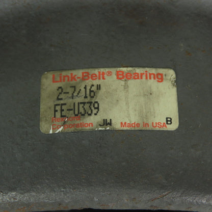 Link Belt FE-U339 4-Bolt Flange-Mount Ball Bearing 2-7/16" Bore