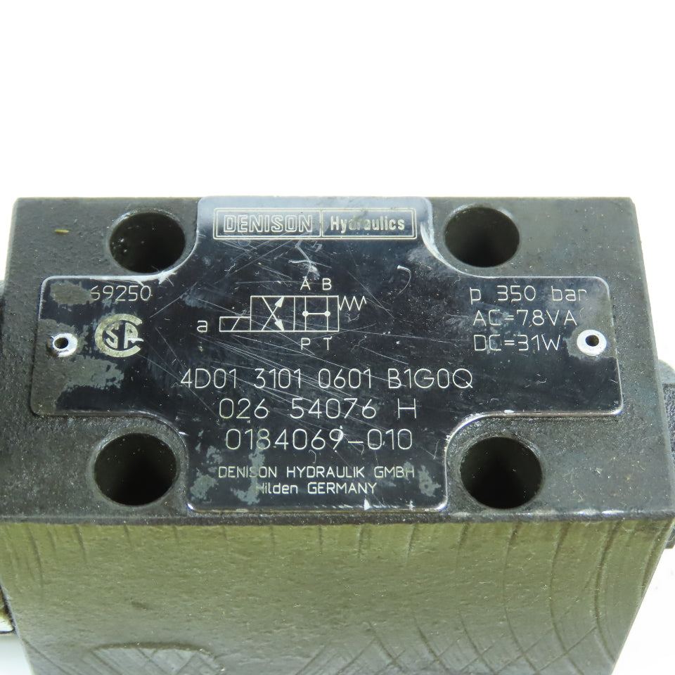 Denison 4D01 3101 0601 B1G0Q Single Solenoid Hydraulic Directional Valve 24VDC