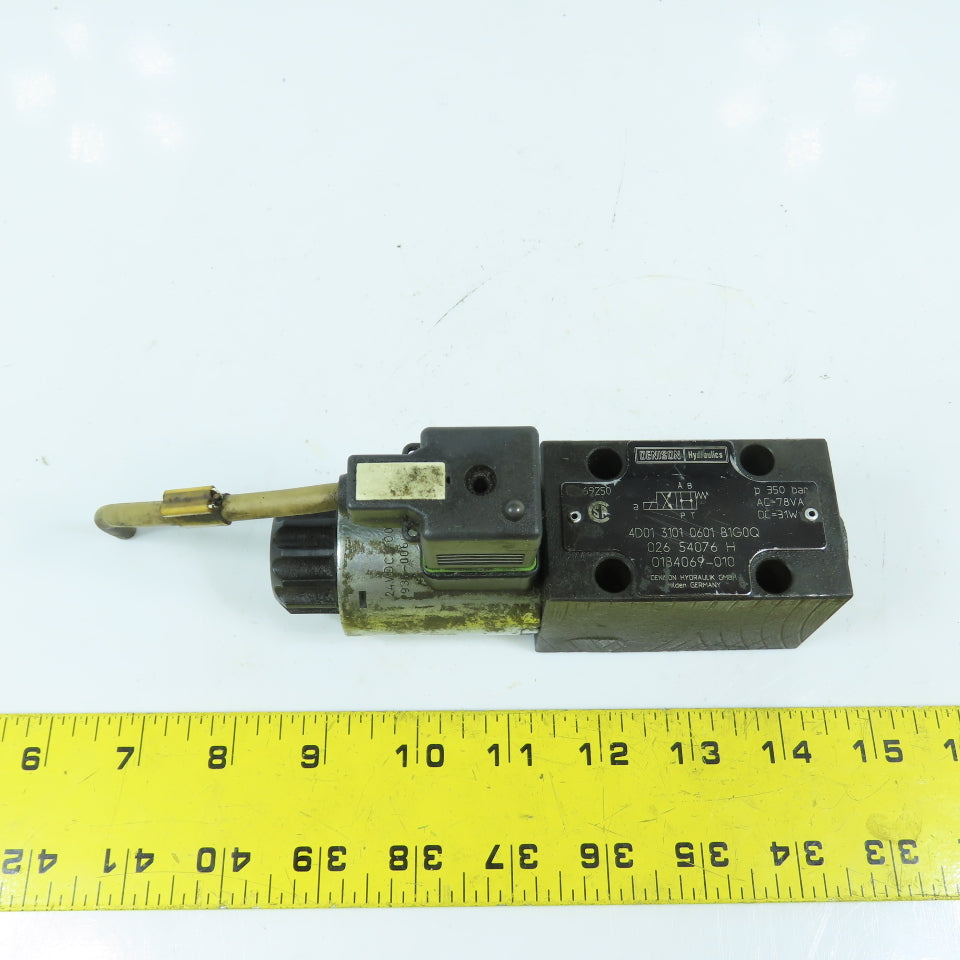 Denison 4D01 3101 0601 B1G0Q Single Solenoid Hydraulic Directional Valve 24VDC