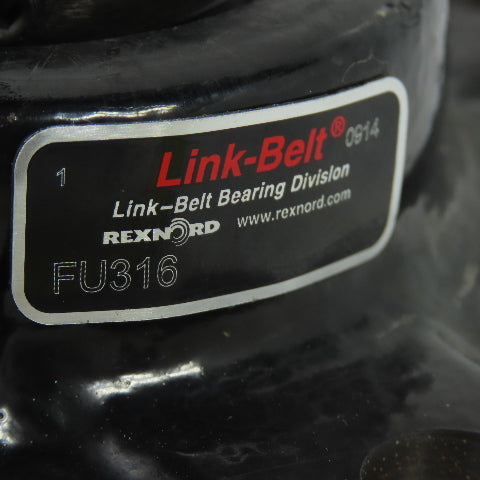 Link Belt FU316 4-Bolt Flange-Mount Ball Bearing 1" Bore