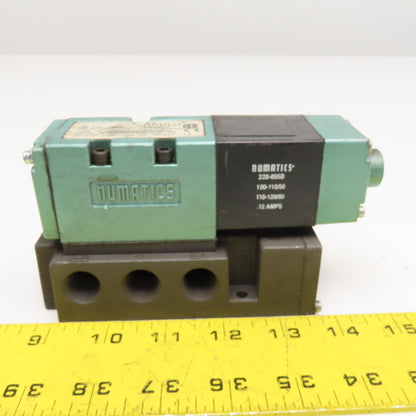 Numatics 153SA43AK046T30 2 Position Pneumatic Solenoid Valve 110/120V Coil