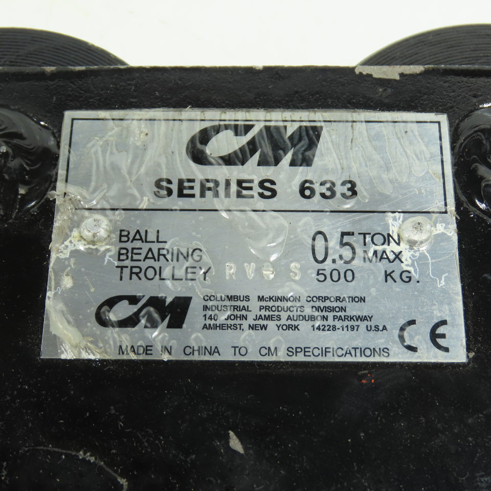 CM Series 633 1/2 Ton Ball Bearing Manual Push/Pull Trolley (INCOMPLETE) NEW
