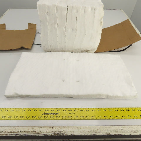 K-Lite #8 RCF Refractory Ceramic Fiber Anchored Block 1" x 12" x 24" L Lot Of 8