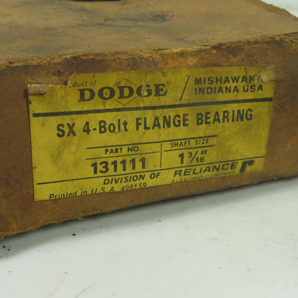 Dodge 131111 SX 1-3/16" 4-Bolt Flange Mount Ball Bearing