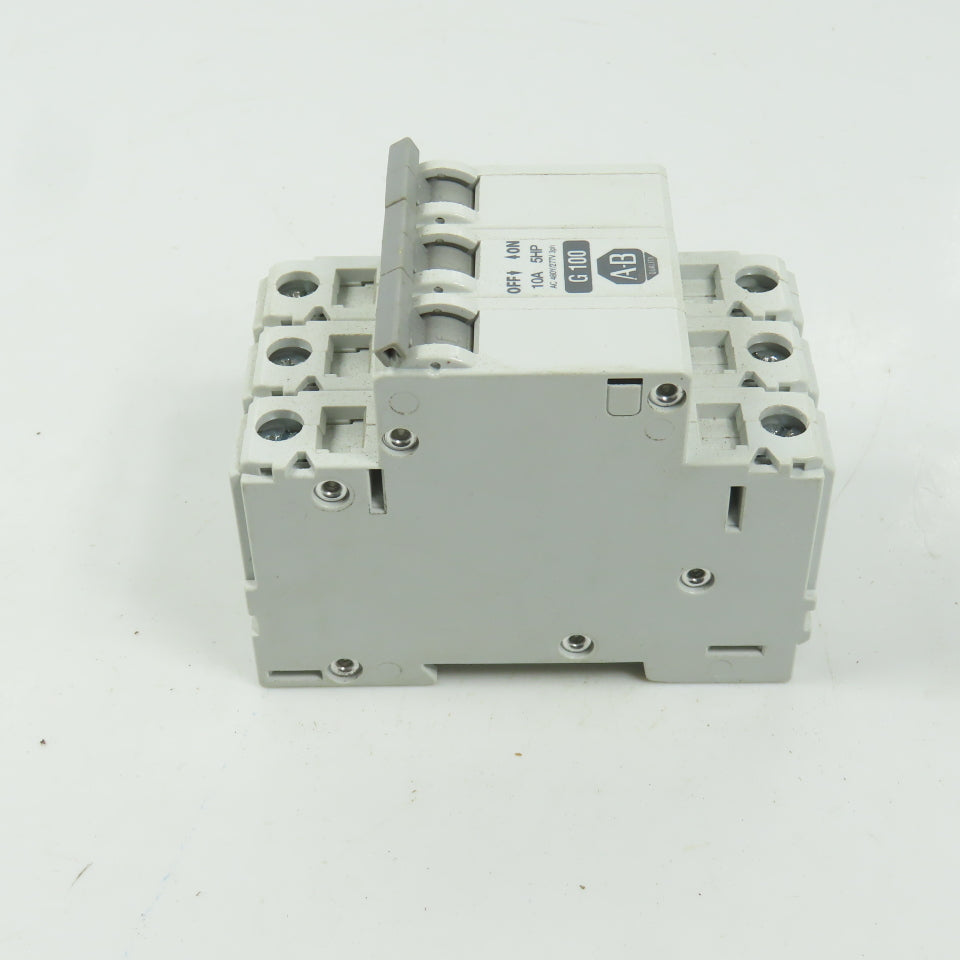 Allen Bradley 1492-CB3 Ser C G100 10A Three 3-Pole Circuit Breaker 480/277V 3PH