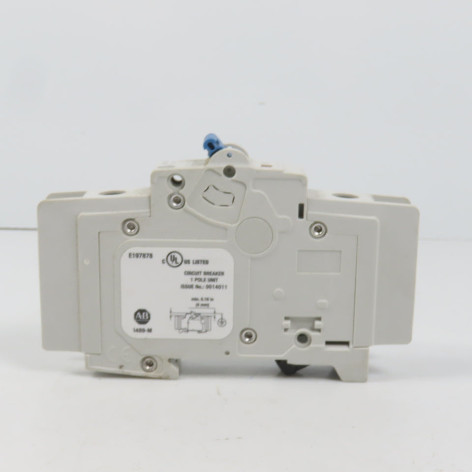 Allen Bradley 1489-M1C100 Ser D 10A Single 1-Pole Circuit Breaker 277V