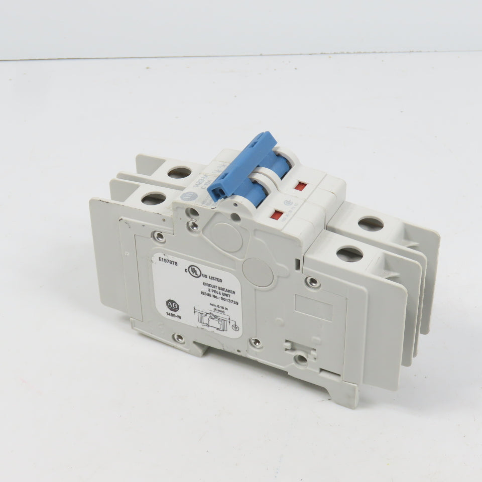 Allen Bradley 1489-M2C100 Ser D 10A Two 2-Pole Circuit Breaker 480/277V