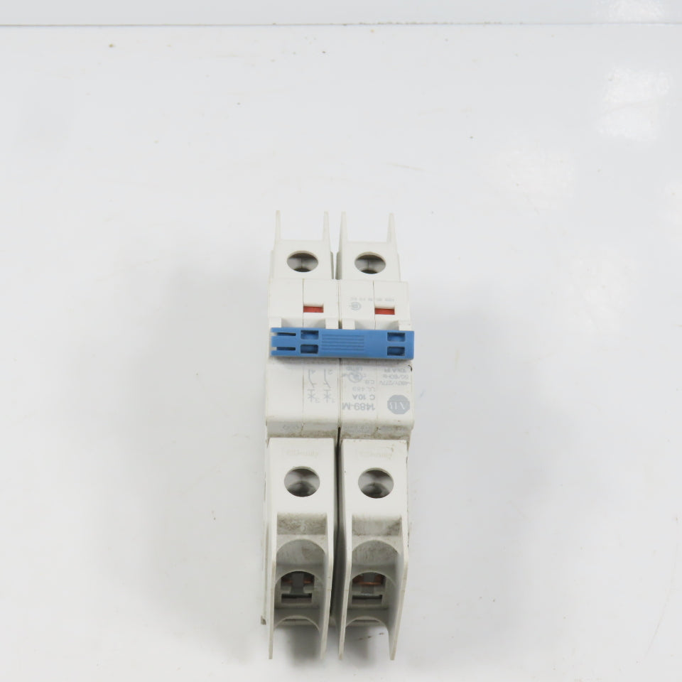 Allen Bradley 1489-M2C100 Ser D 10A Two 2-Pole Circuit Breaker 480/277V