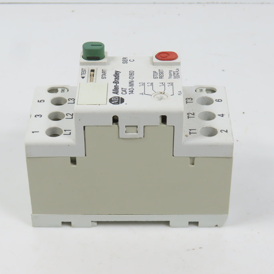 Allen Bradley 140-MN-0160 Ser C Manual Motor Starter / Protector 1HP 1.0-1.6A
