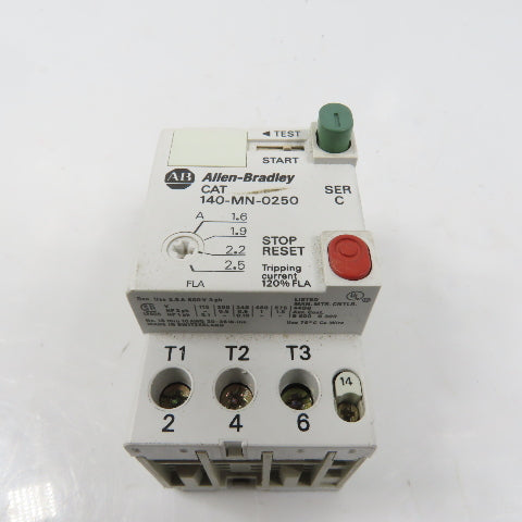 Allen Bradley 140-MN-0250 Ser C Manual Motor Starter / Protector 1HP 1.6-2.5A