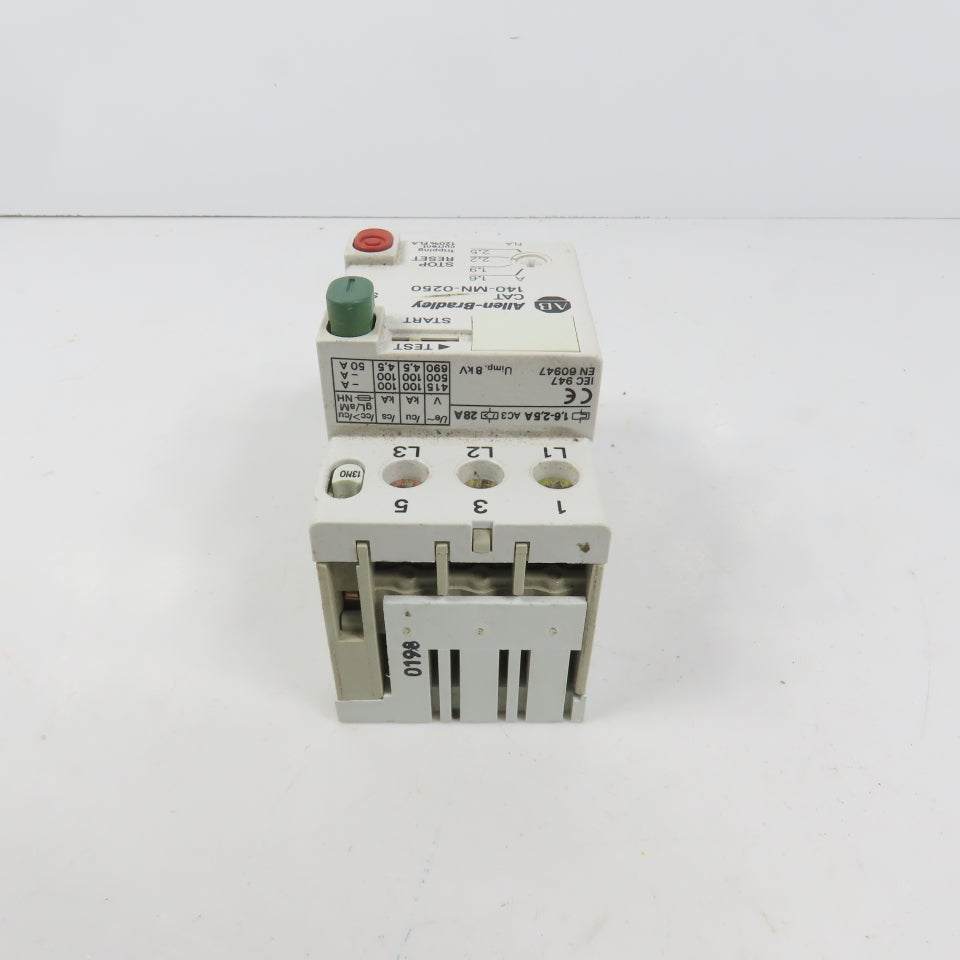 Allen Bradley 140-MN-0250 Ser C Manual Motor Starter / Protector 1HP 1.6-2.5A