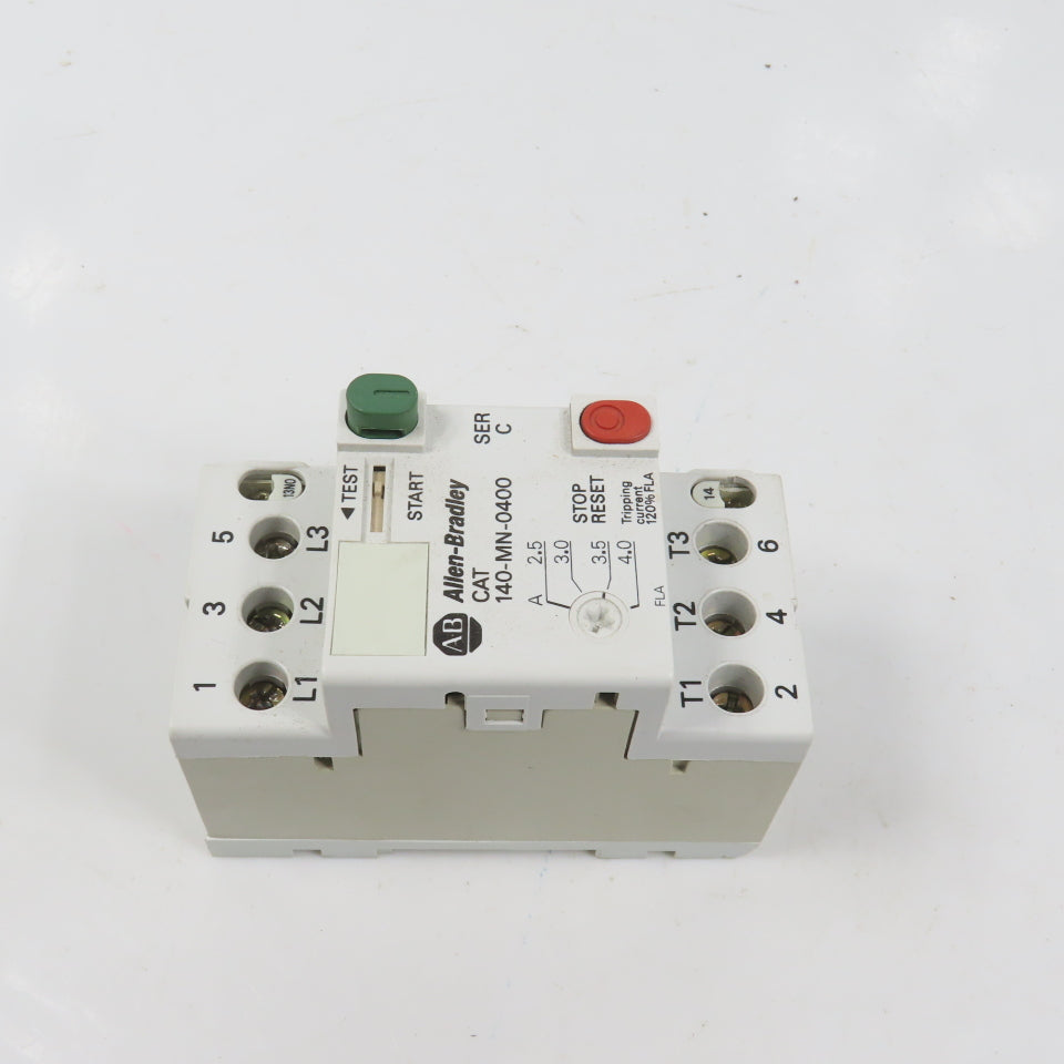 Allen Bradley 140-MN-0400 Ser C Manual Motor Starter / Protector 15HP 2.5-4.0A