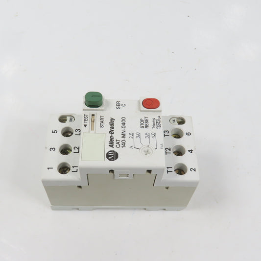 Allen Bradley 140-MN-0400 Ser C Manual Motor Starter / Protector 15HP 2.5-4.0A