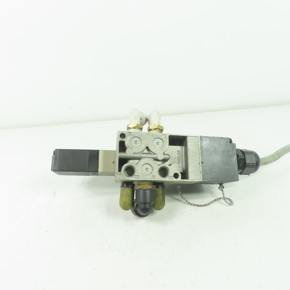 SMC NVFS2400-5FZB Solenoid Valve 1.0MPa 21-26VDC Coil W/ Manifold Block