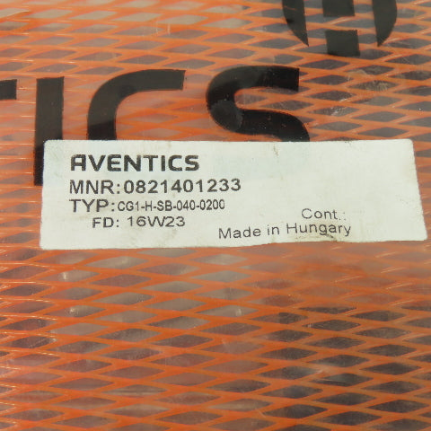 Aventics 0821401233 CG1-H-SB-040-0200 Pneumatic Guided Cylinder 40mmBore 200mm S