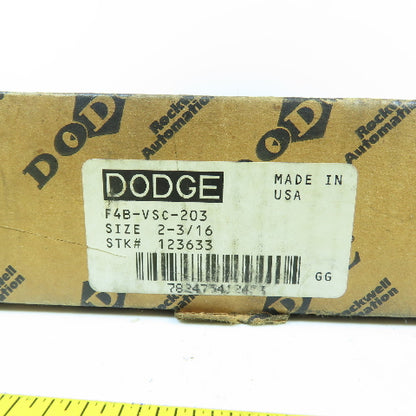 Dodge F4B-VSC-203 123633 4-Bolt Flange Mount Block Ball Bearing 2-3/16" NEW