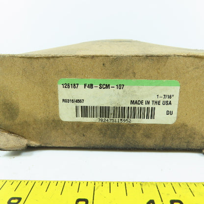 Dodge F4B-SCM-107 4-Bolt Flange Mount Block Ball Bearing 1-7/16" NEW