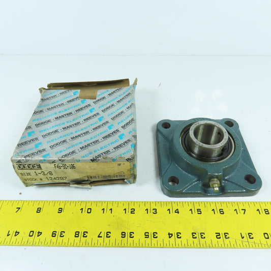 Dodge F4B-SC-106 124207 4-Bolt Flange Mount Block Ball Bearing 1-3/8" NEW
