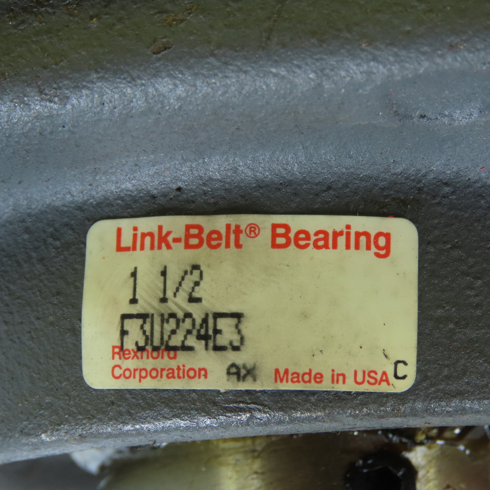 Rexnord Link-Belt F3U224E3 4-Bolt Flange Mount Block Ball Bearing 1-1/2" NEW