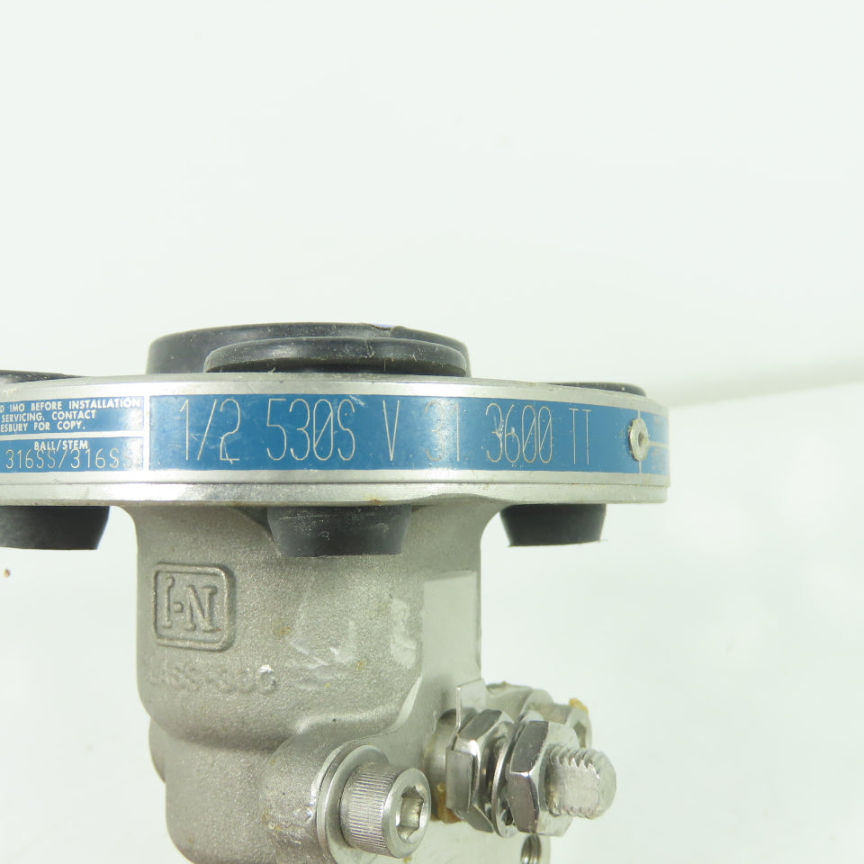 Jamesbury 1/2 530S-V-31-3600-TT Ball Valve 1/2-30S CF8M 720CWP-PSIG