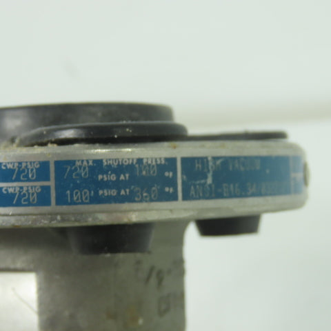 Jamesbury 1/2 530S-V-31-3600-TT Ball Valve 1/2-30S CF8M 720CWP-PSIG