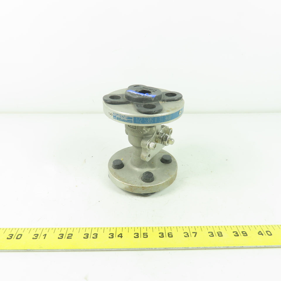 Jamesbury 1/2 530S-V-31-3600-TT Ball Valve 1/2-30S CF8M 720CWP-PSIG