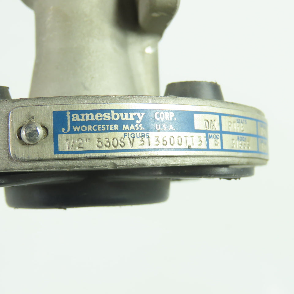Jamesbury 1/2 530SV-31-3600TT37 Ball Valve 1/2-30S CF8M 720CWP-PSIG