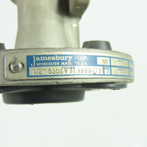 Jamesbury 1/2 530SV-31-3600TT37 Ball Valve 1/2-30S CF8M 720CWP-PSIG