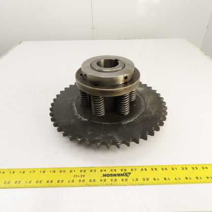 80A45 45-Tooth A-Plate Roller Chain Tension Slip Sprocket 2.5" Bore 1" Pitch