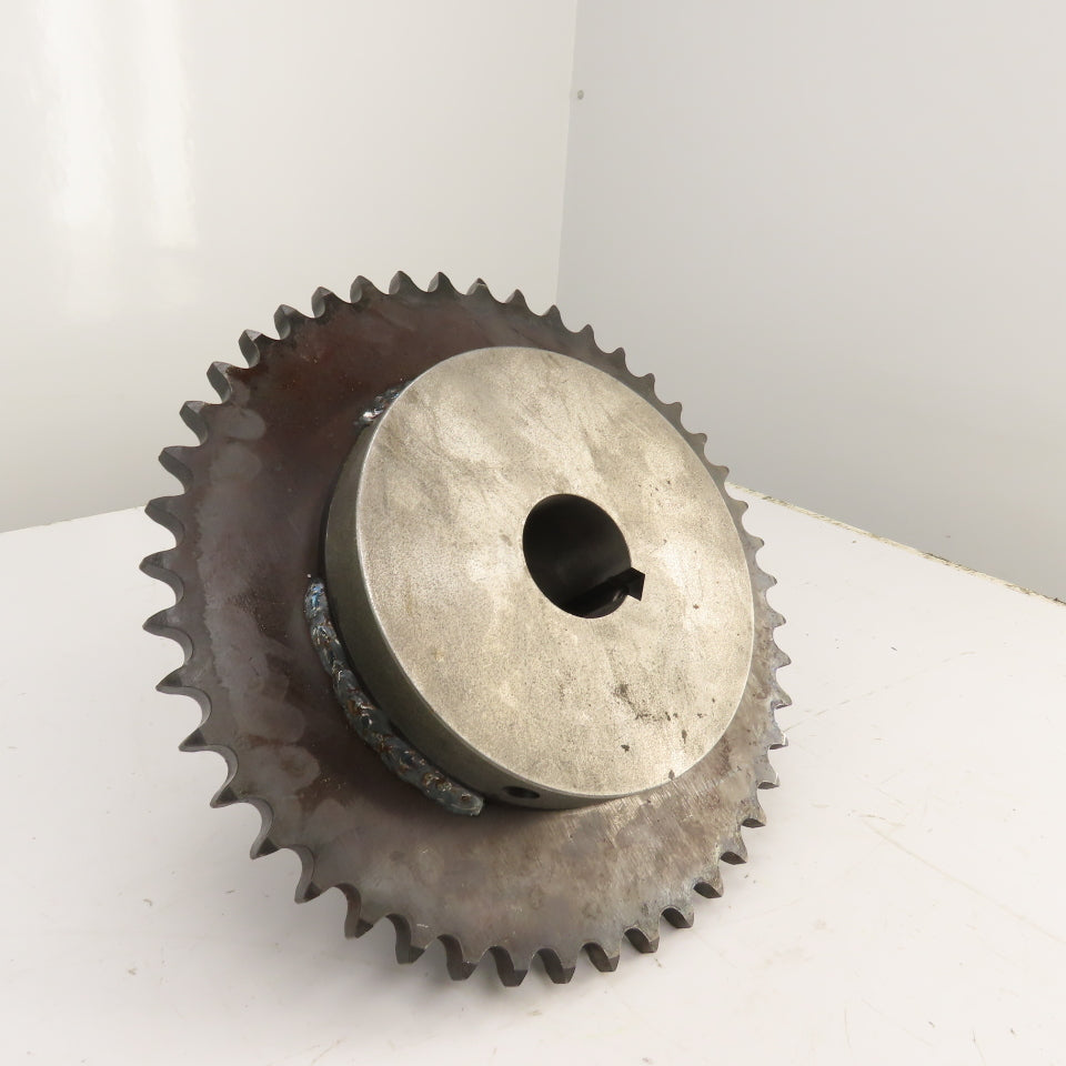 80A45 45-Tooth A-Plate Roller Chain Tension Slip Sprocket 2.5" Bore 1" Pitch