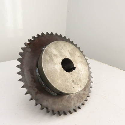 80A45 45-Tooth A-Plate Roller Chain Tension Slip Sprocket 2.5" Bore 1" Pitch