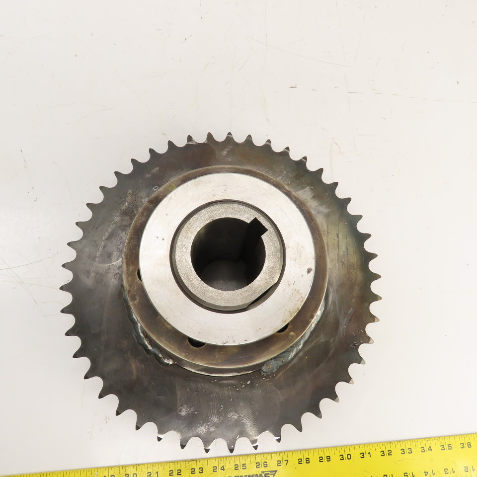 80A45 45-Tooth A-Plate Roller Chain Tension Slip Sprocket 2.5" Bore 1" Pitch
