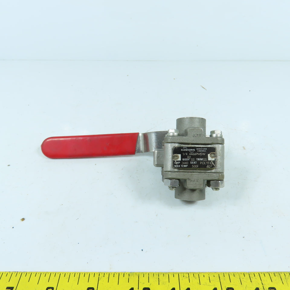 Flowserve 4466PMSW 1/4" Stainless Steel Ball Valve CWP 1440 Temp 500°F