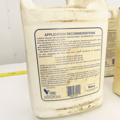 Suniso 4GS L319 Refrigeration Oil Viscosity 300 SUS (ISO 68) Lot Of 4