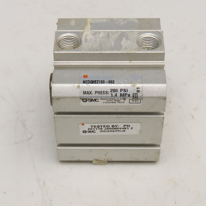 SMC NCDQ8BZ150-062 1-1/2" Bore 5/8" Stroke Double Acting Air Cylinder