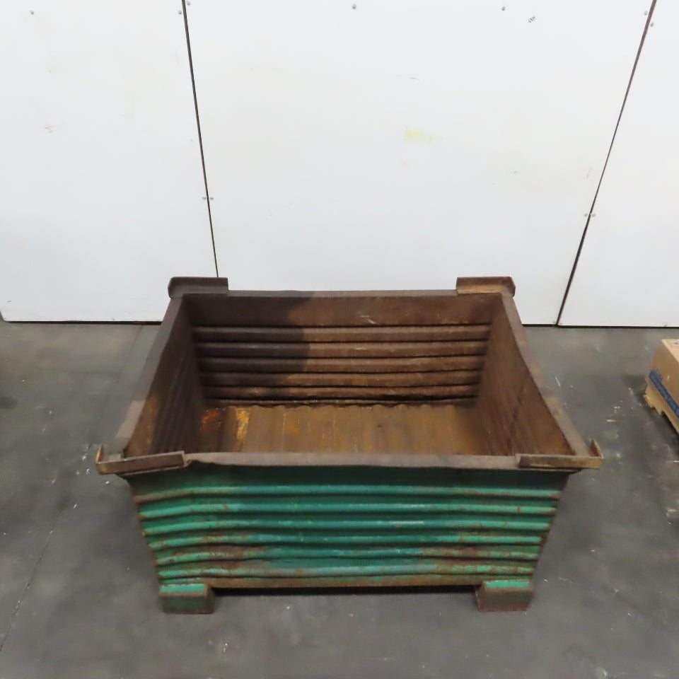 48" x 32" x 24" ID Heavy Duty Steel Stackable Bulk Container Tub Bin 150 Gallon