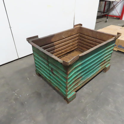 48" x 32" x 24" ID Heavy Duty Steel Stackable Bulk Container Tub Bin 150 Gallon
