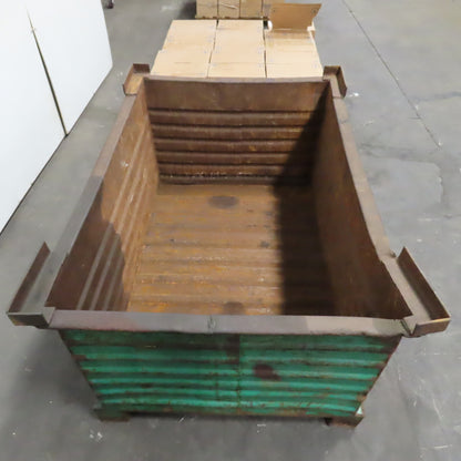 48" x 32" x 24" ID Heavy Duty Steel Stackable Bulk Container Tub Bin 150 Gallon