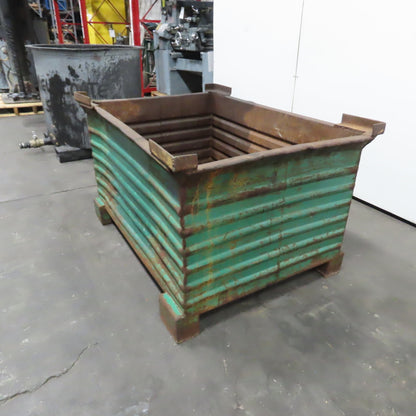 48" x 32" x 24" ID Heavy Duty Steel Stackable Bulk Container Tub Bin 150 Gallon