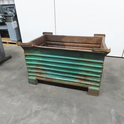 48" x 32" x 24" ID Heavy Duty Steel Stackable Bulk Container Tub Bin 150 Gallon