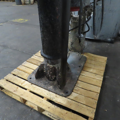 Schold Style Vertical Post Mounted Mixer Disperser W/ Hydraulic Lift & 2 Tubs